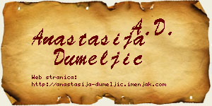 Anastasija Dumeljić vizit kartica